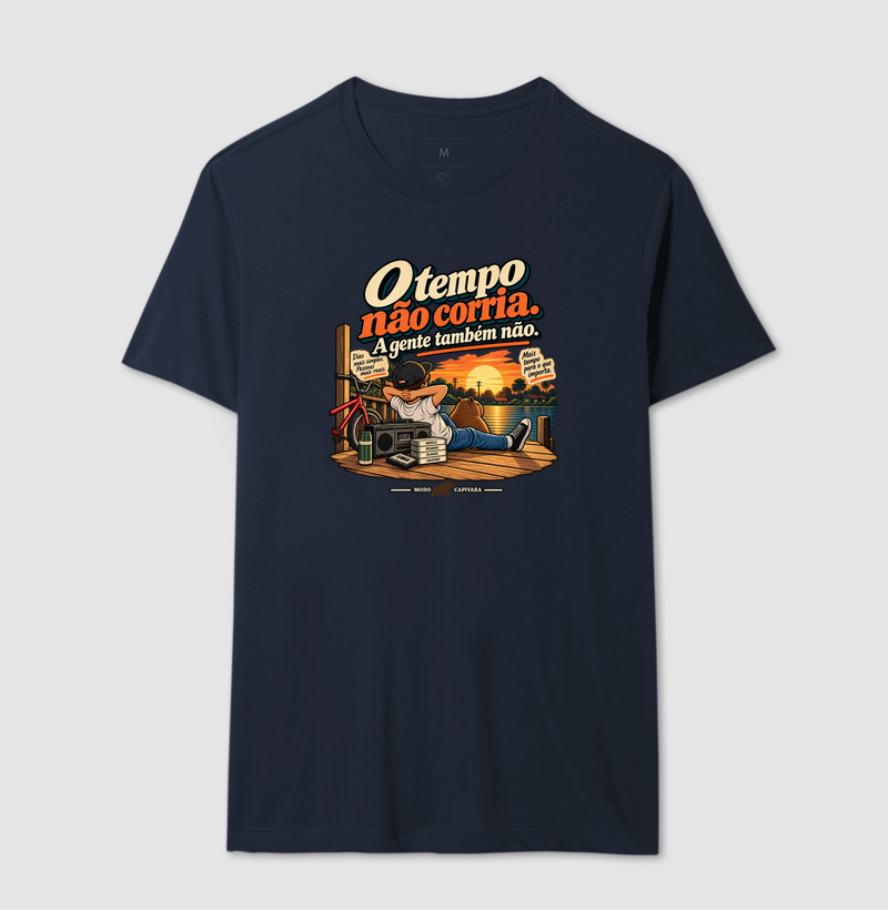 O TEMPO NÃO CORRIA. A GENTE TAMBÉM NÃO - Modo Capivara - Camiseta - Imagem 8