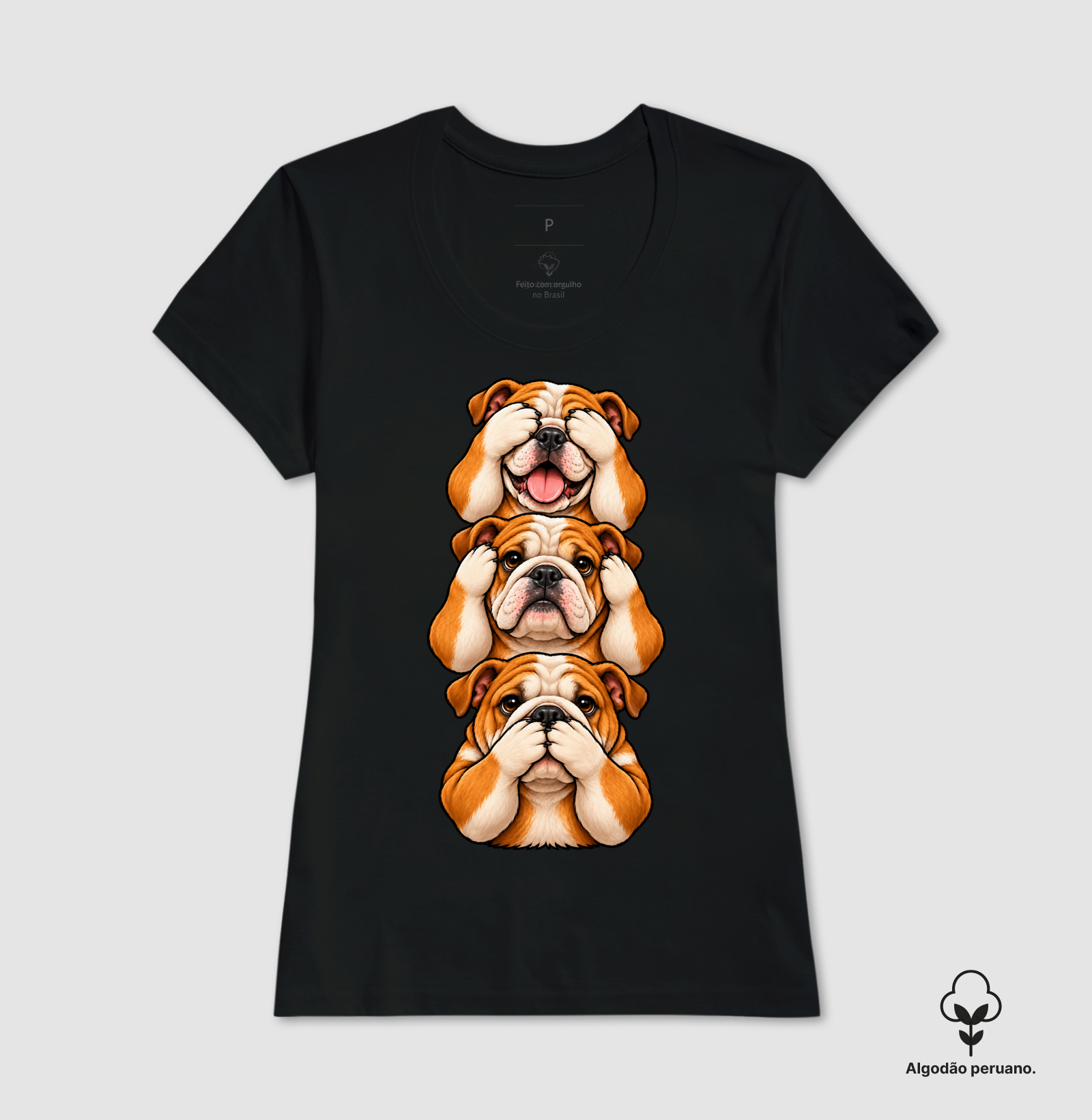 Ver, Ouvir e Falar versão Bulldog (minimal) - Imagem 3