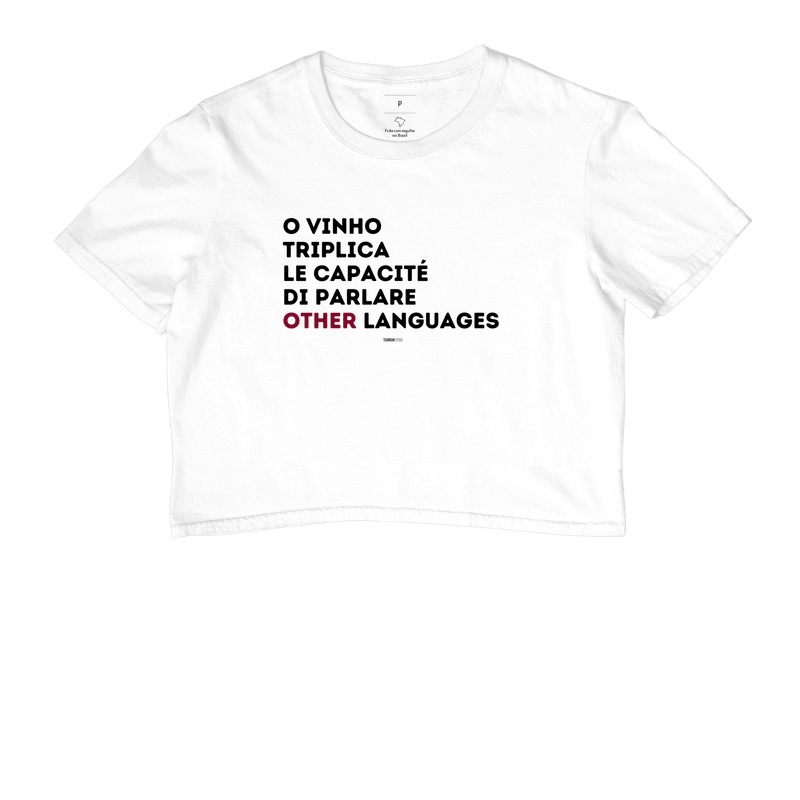 Camiseta Cropped O Vinho Triplica  - Imagem 3
