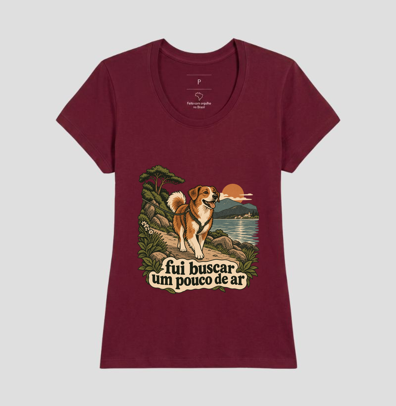 Camiseta Cachorro Natureza "fui buscar um pouco de ar" | Pelo & Pano - Imagem 19