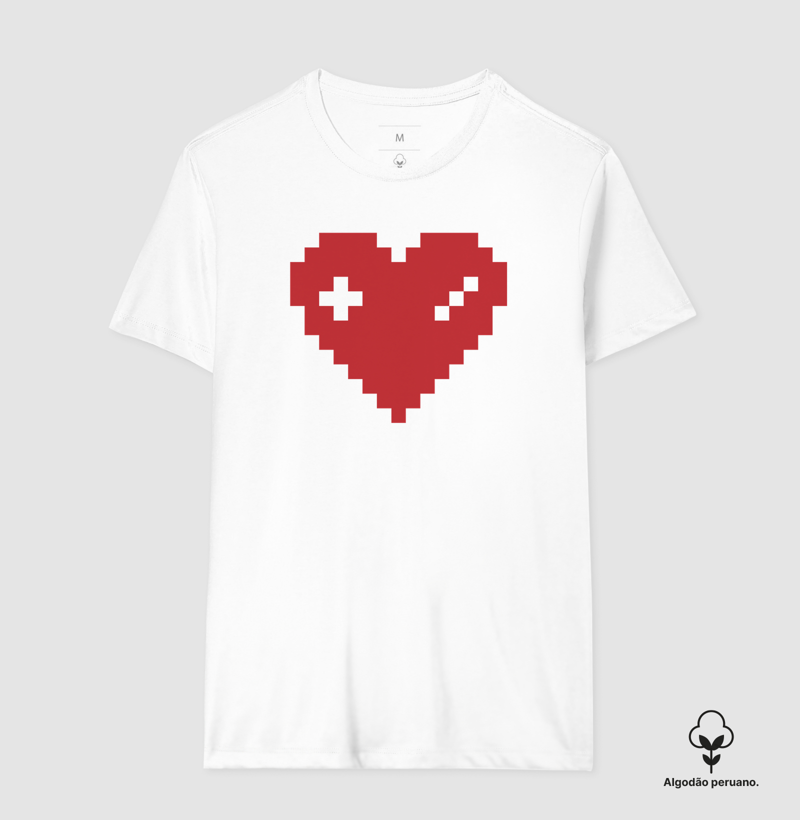Camiseta Algodão Peruano Coração Gamer - Imagem 7