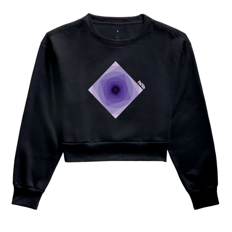 MOLETOM CROPPED "INFINITA FANTASIA" / ROXO MINIMAL