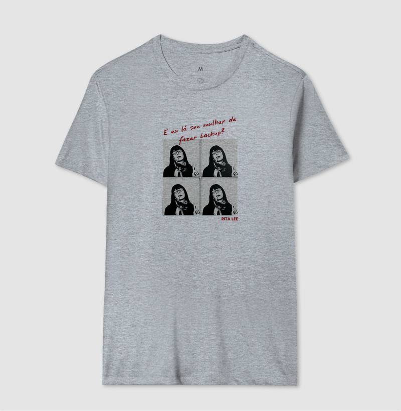 Camiseta Feminina Eu Lá Sou Mulher de Fazer Backup Frase Engraçada Pop Art Estampa Unissex - Imagem 6