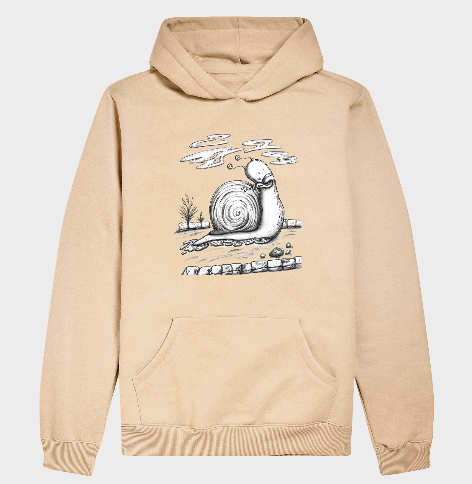 Hoodie Moletom Caracol Preta e Branco - Imagem 8