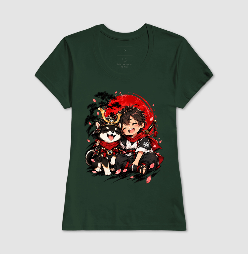 Pequeno Samurai & Shiba — Amigos de Honra (Preto) - Imagem 13