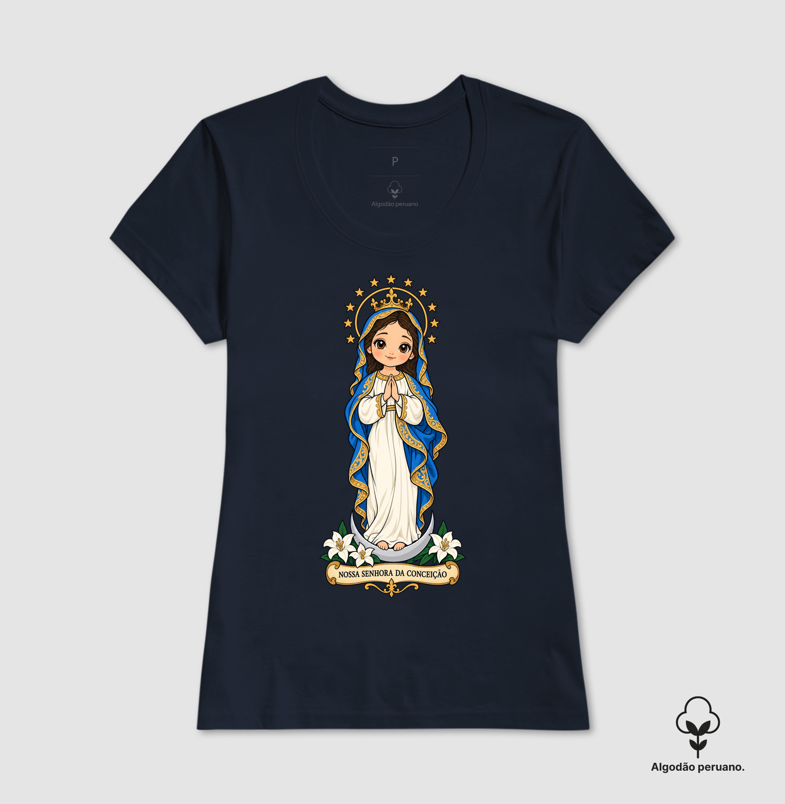 Nossa Senhora da Conceição estilo chibi - Imagem 7