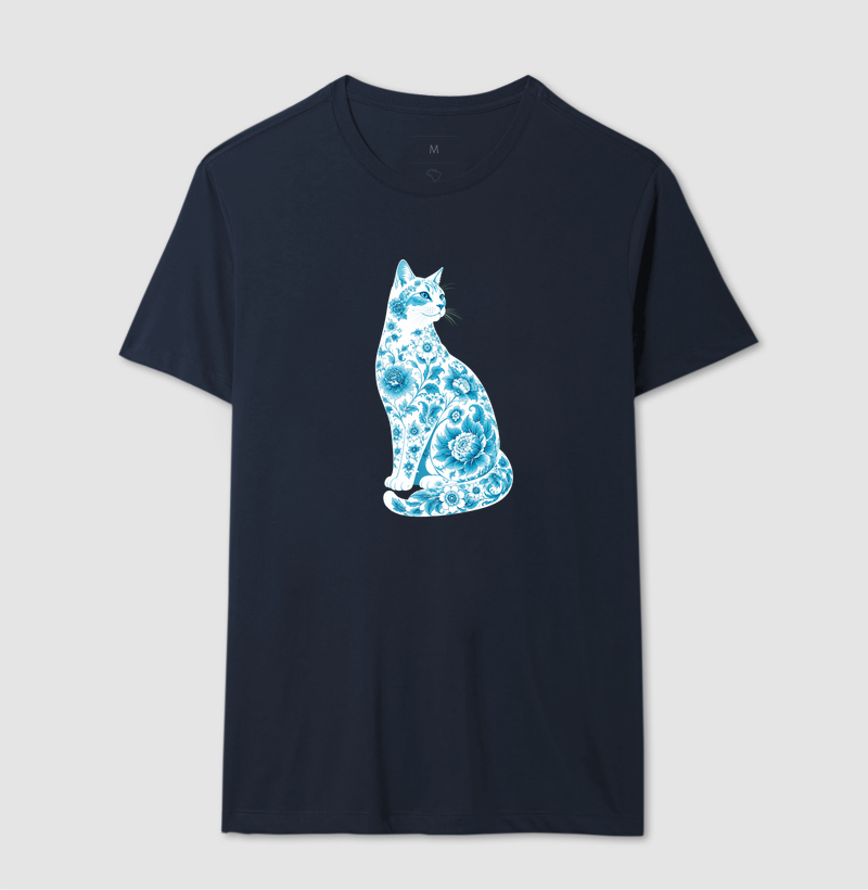 Gato Floral Azul - Imagem 6