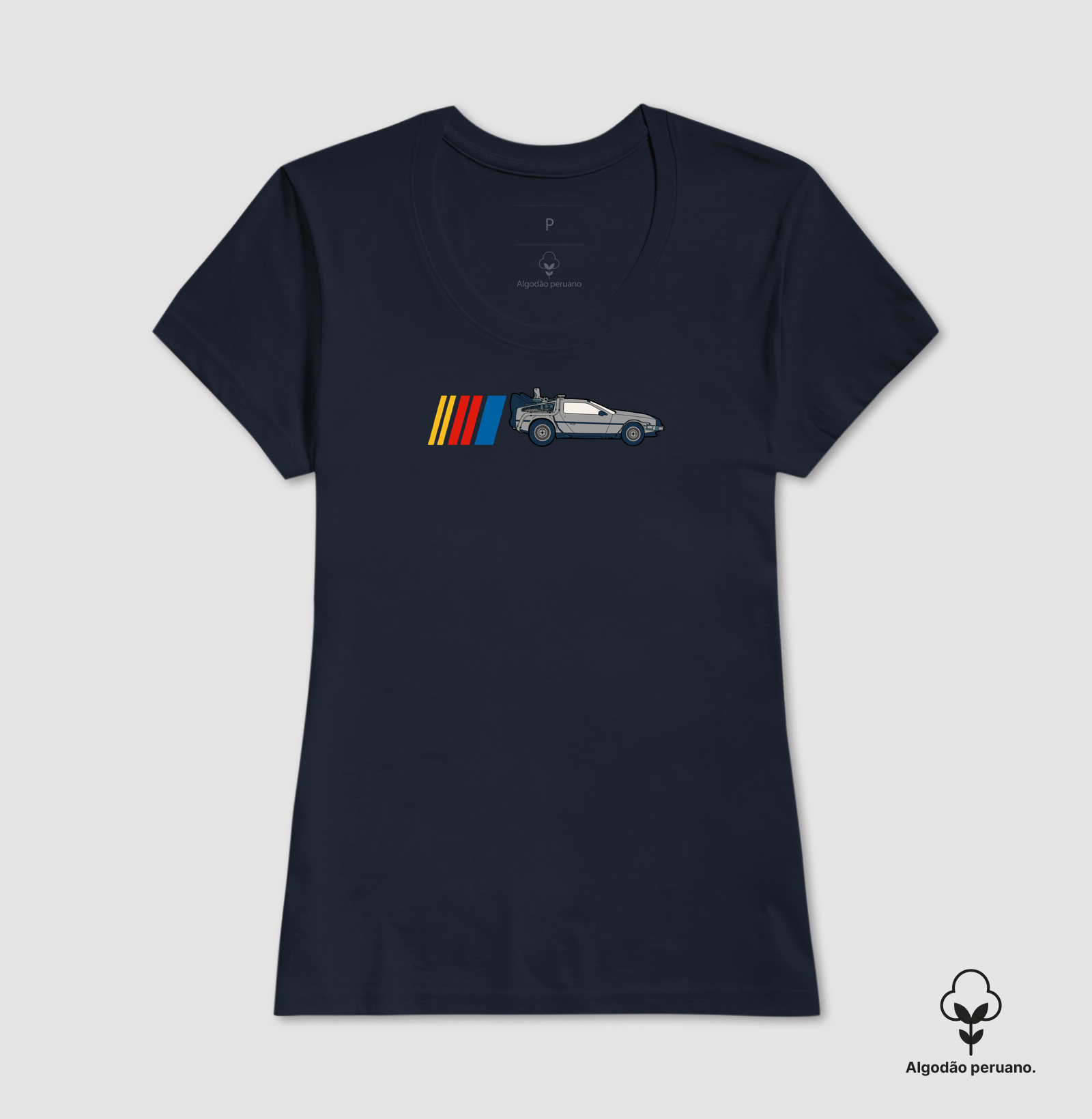 Camiseta Delorean Nascar Algodão Peruano - Imagem 7