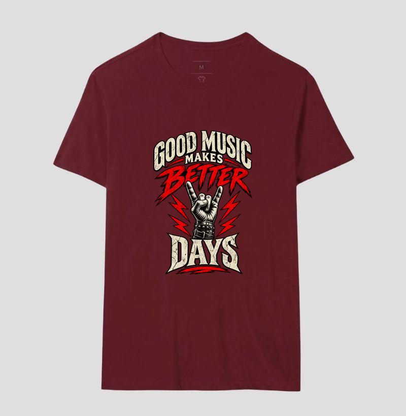 Camiseta Rock Good Music Makes Better Days – Estampa Rock’n’Roll - Imagem 14