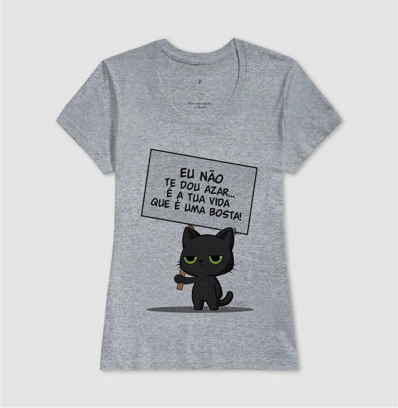 Camiseta Gato Sincero Azar - Imagem 9