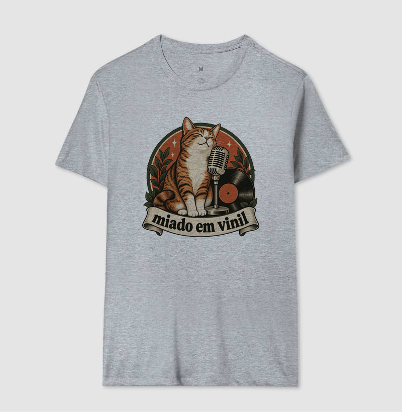 Camiseta Gato Música "miado em vinil" | Pelo & Pano - Imagem 8