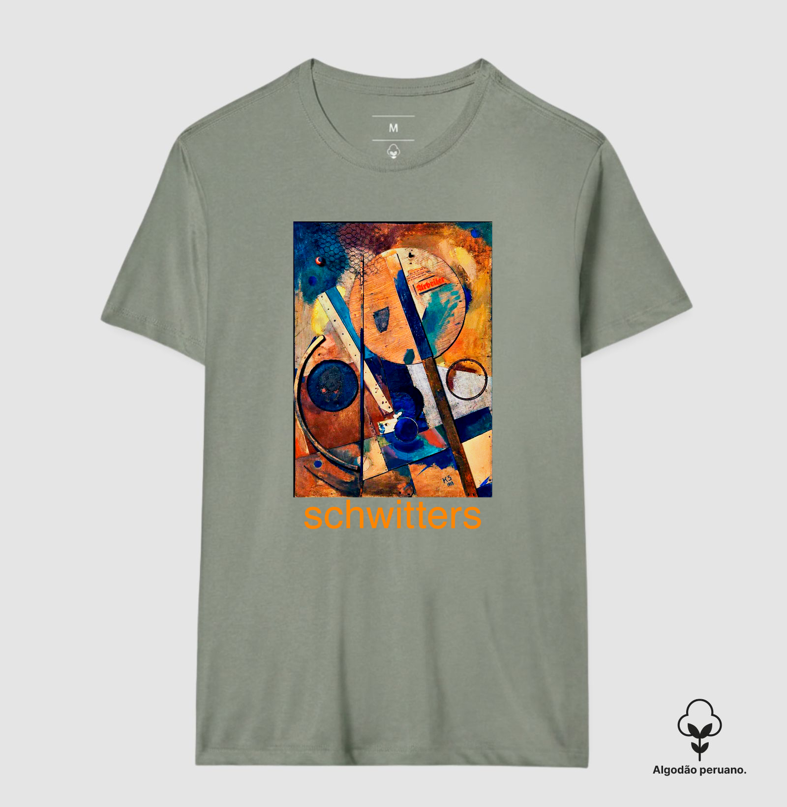 Camiseta Kurt Schwitters – The Worker | Arte Moderna em Algodão Peruano Tanguis - Imagem 2