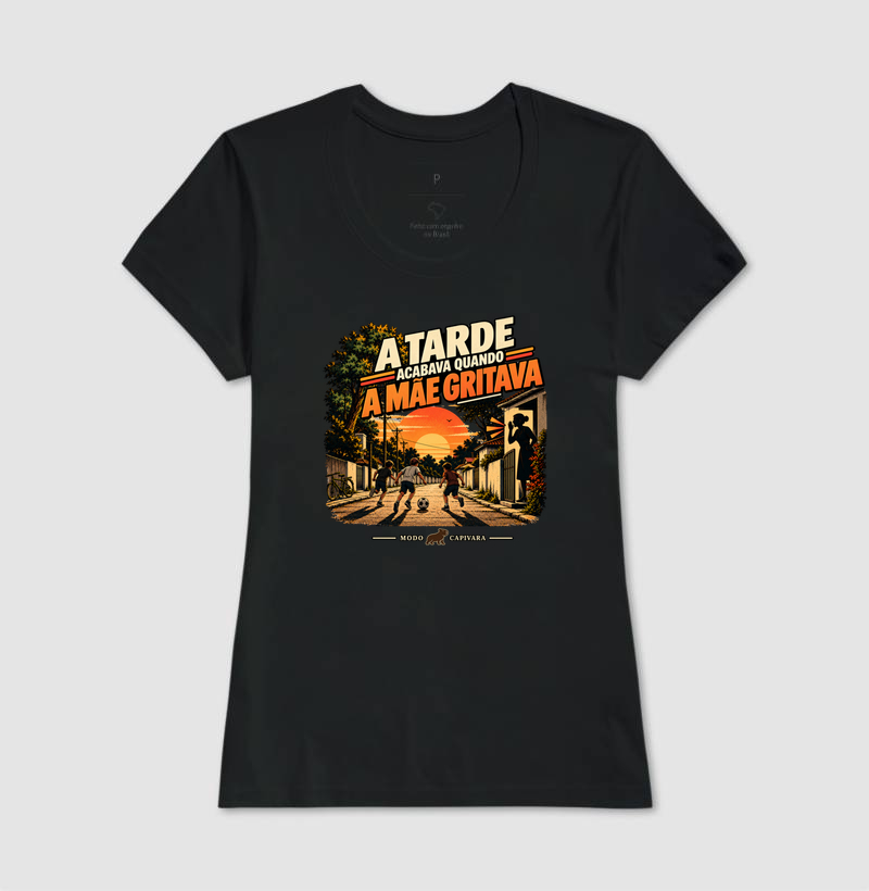A TARDE ACABAVA QUANDO A MAE GRITAVA - Modo capivara - Camiseta - Imagem 5