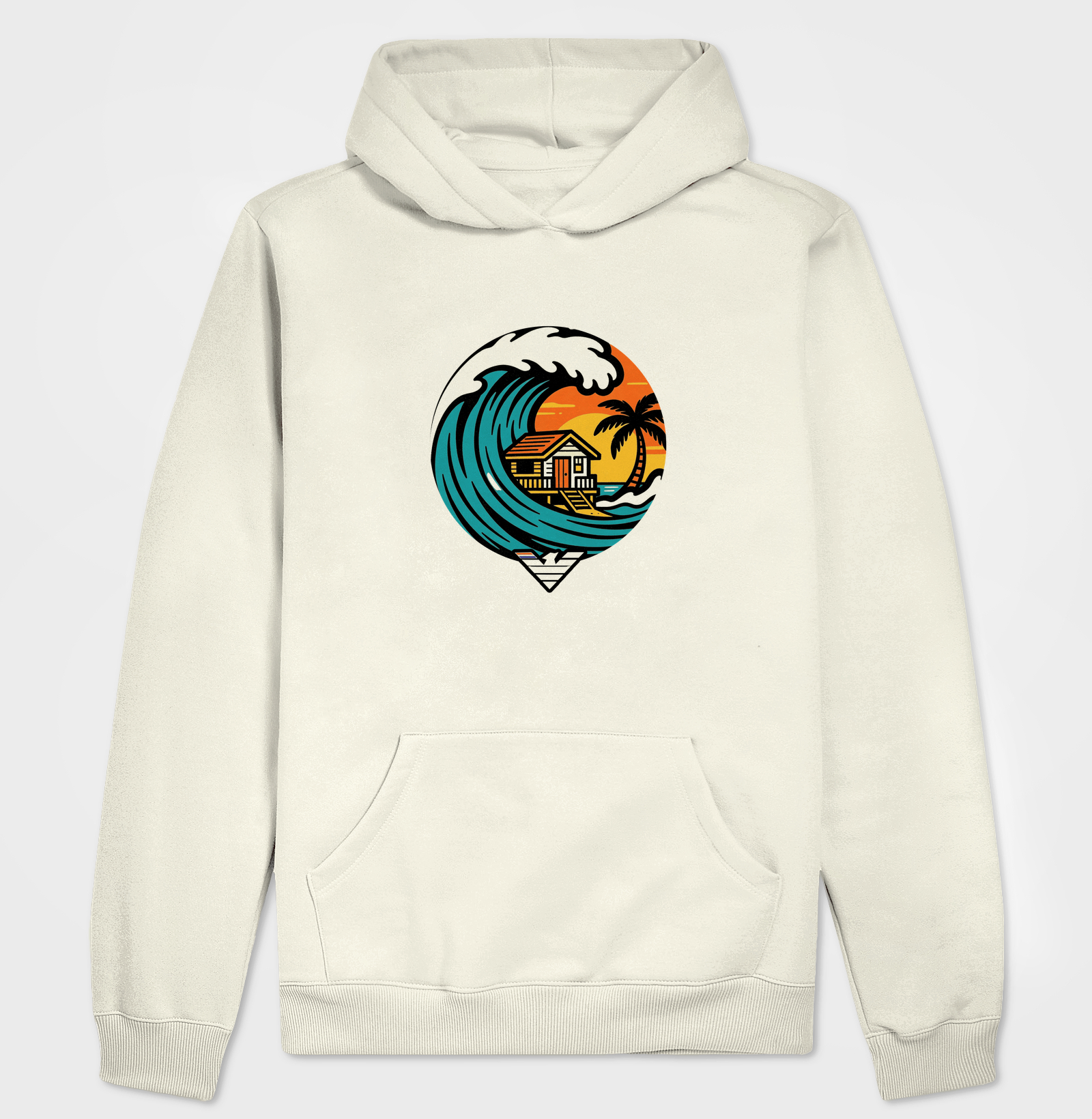 Paraíso no mar - estampa exclusiva.  Sente a brisa, ouça o som das ondas e leve a vibe do paraíso pra onde você for! Mais que uma camiseta - é levar o paraíso com você todo dia. - Imagem 3