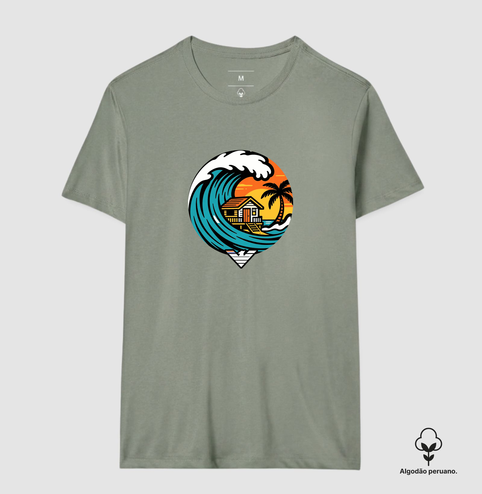 Paraíso no mar - estampa exclusiva.  Sente a brisa, ouça o som das ondas e leve a vibe do paraíso pra onde você for! Mais que uma camiseta - é levar o paraíso com você todo dia. - Imagem 7