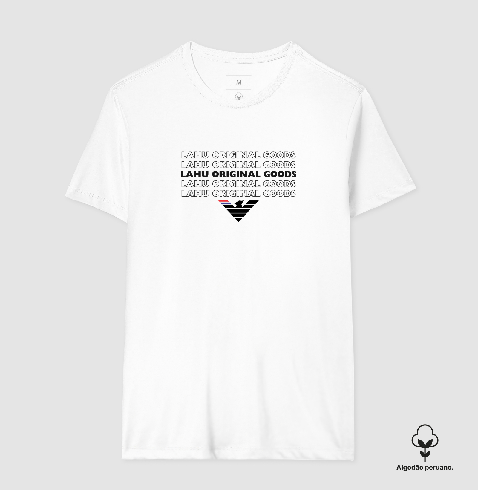🦅 LAHU ORIGINAL GOODS | A Essência da Identidade Absoluta A estampa LAHU ORIGINAL GOODS é a expressão máxima da autenticidade, da força e do orgulho de pertencer. Com um design marcante e moderno, a repetição do nome da marca cria uma composição poderosa que simboliza consistência, confiança e a construção de um legado que atravessa gerações. - Imagem 3