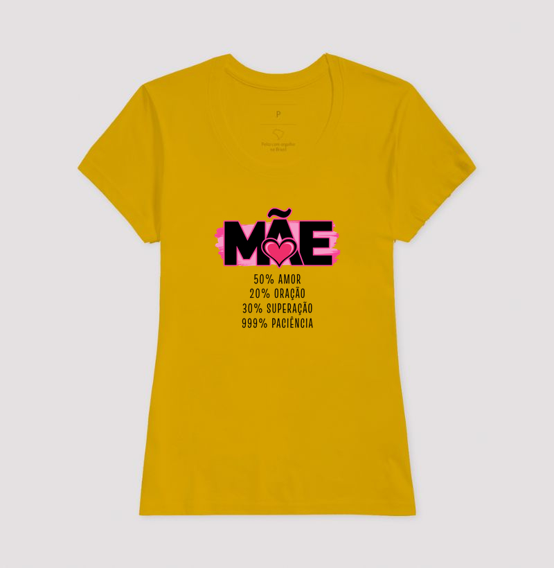 Camiseta Feminina Acinturada 100% Mãe - Imagem 8