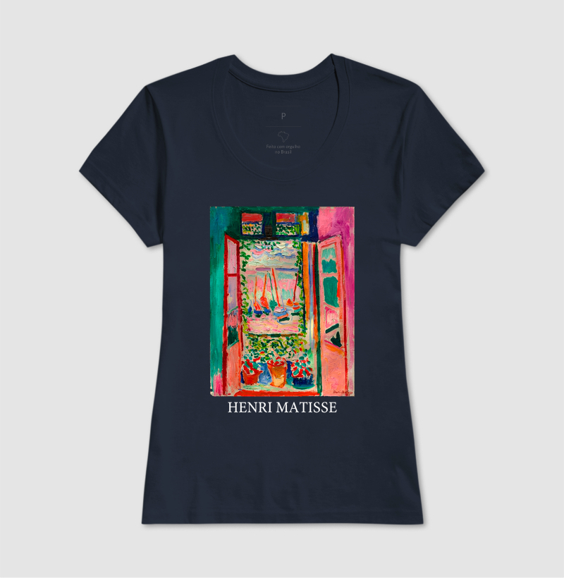 Camiseta Pintura Fauvista A Janela Aberta Matisse  - Imagem 7