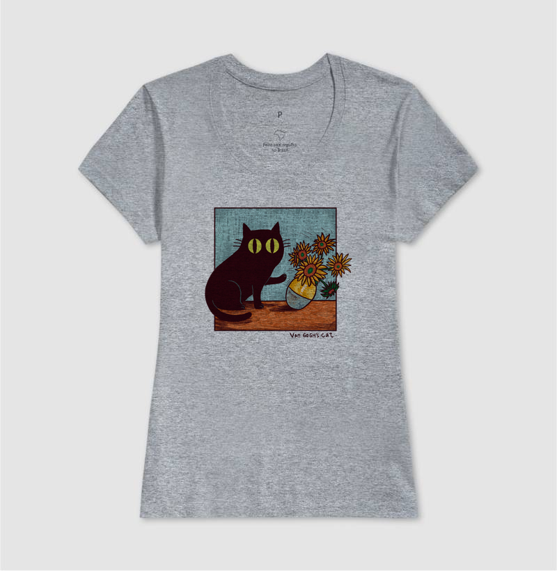Camiseta Gato Van Gogh - Imagem 5