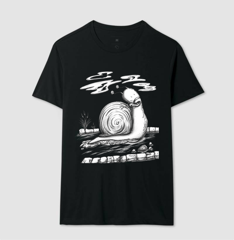 Camiseta Caracol Preta e Branco - Imagem 5