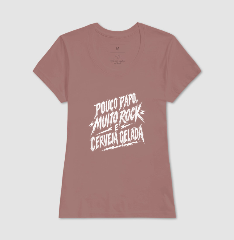 Camiseta Rock “Pouco Papo, Muito Rock e Cerveja Gelada” - Imagem 17
