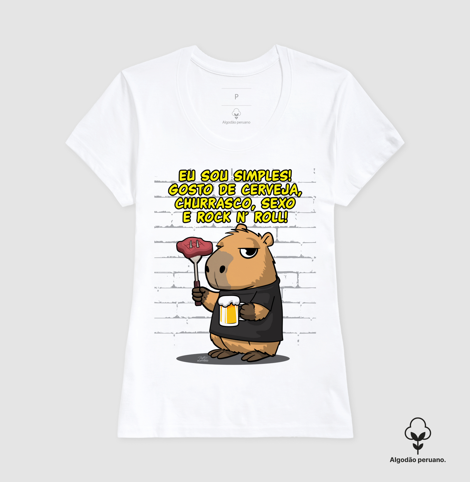 Camiseta Capivara rock simples - Imagem 5