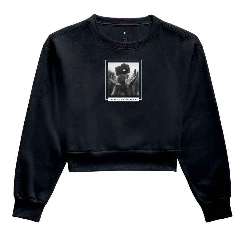 Moletom cropped feminino clube do obturador br - Imagem 2
