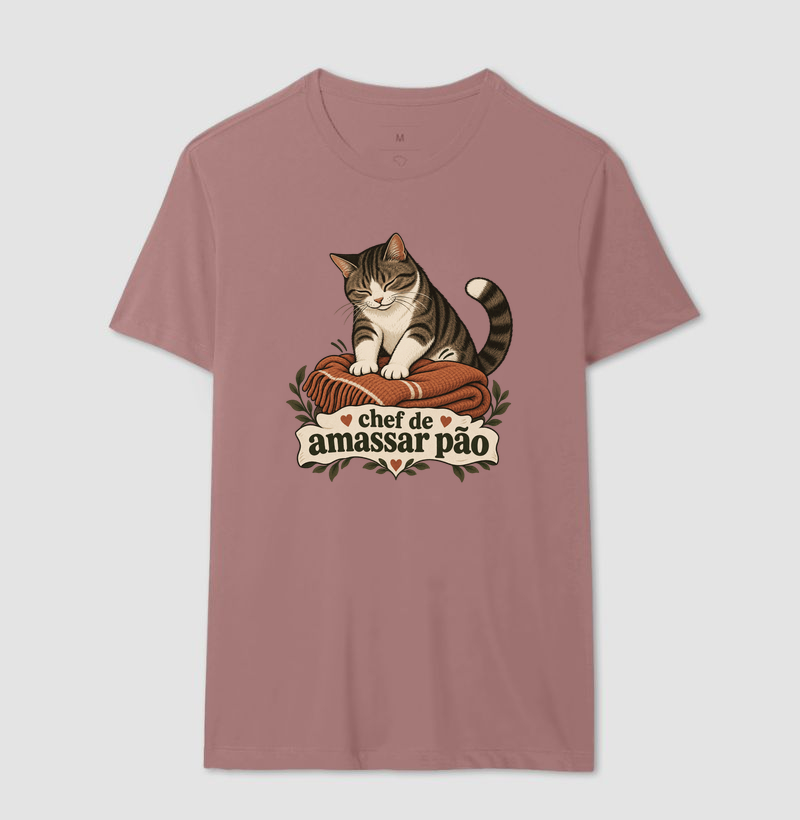 Camiseta Gato Amassando Pão "chef de amassar pão" | Pelo & Pano - Imagem 16