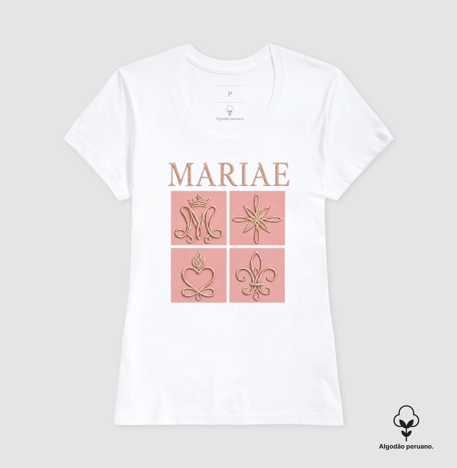 Mariae simbols - algodão peruano - Imagem 5