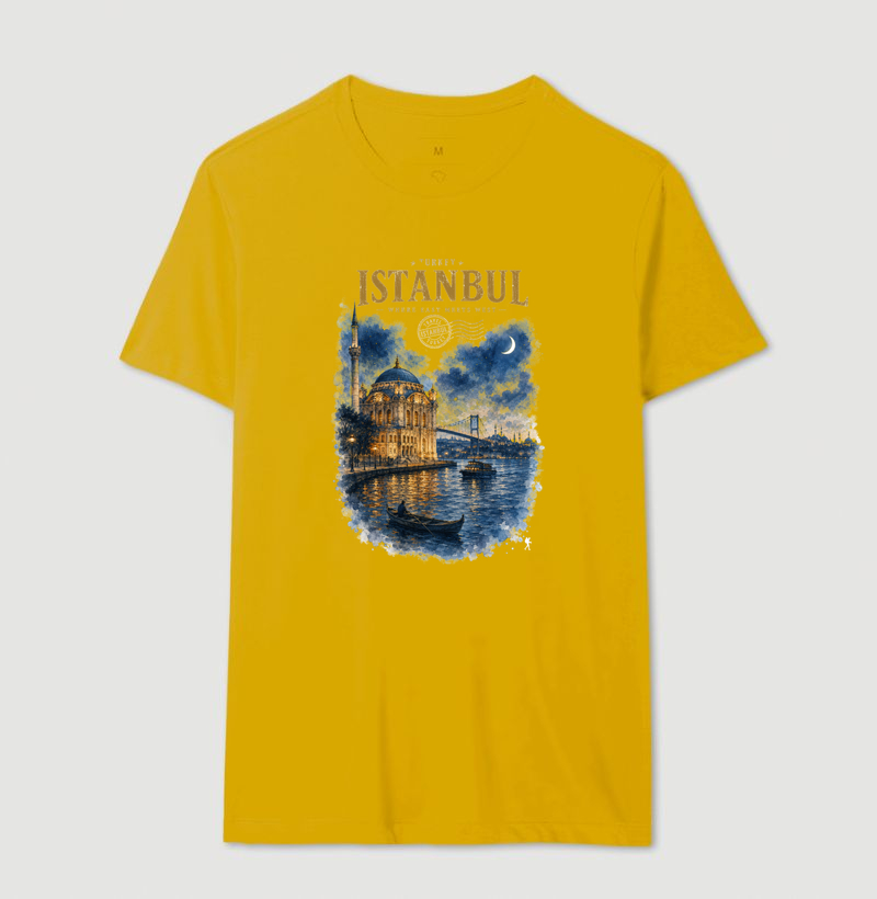 Camiseta Istanbul Turkey Where East Meets West | Aquarela Mesquita Bósforo | Colecao Fashion Travel - Imagem 17