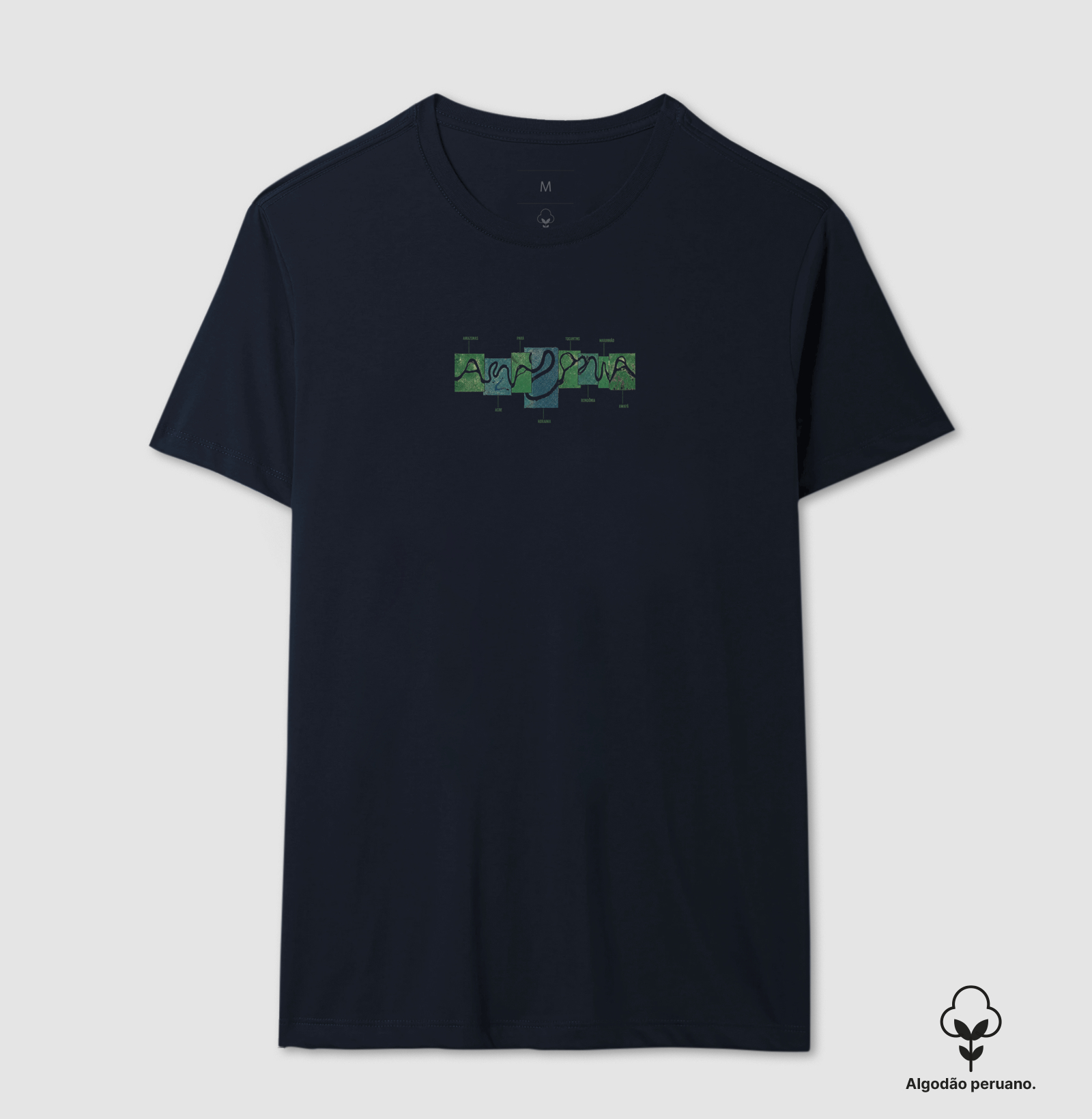 Camiseta Amazônia Estados Brasileiros Estampa Consciente Mapa Unissex - Imagem 9