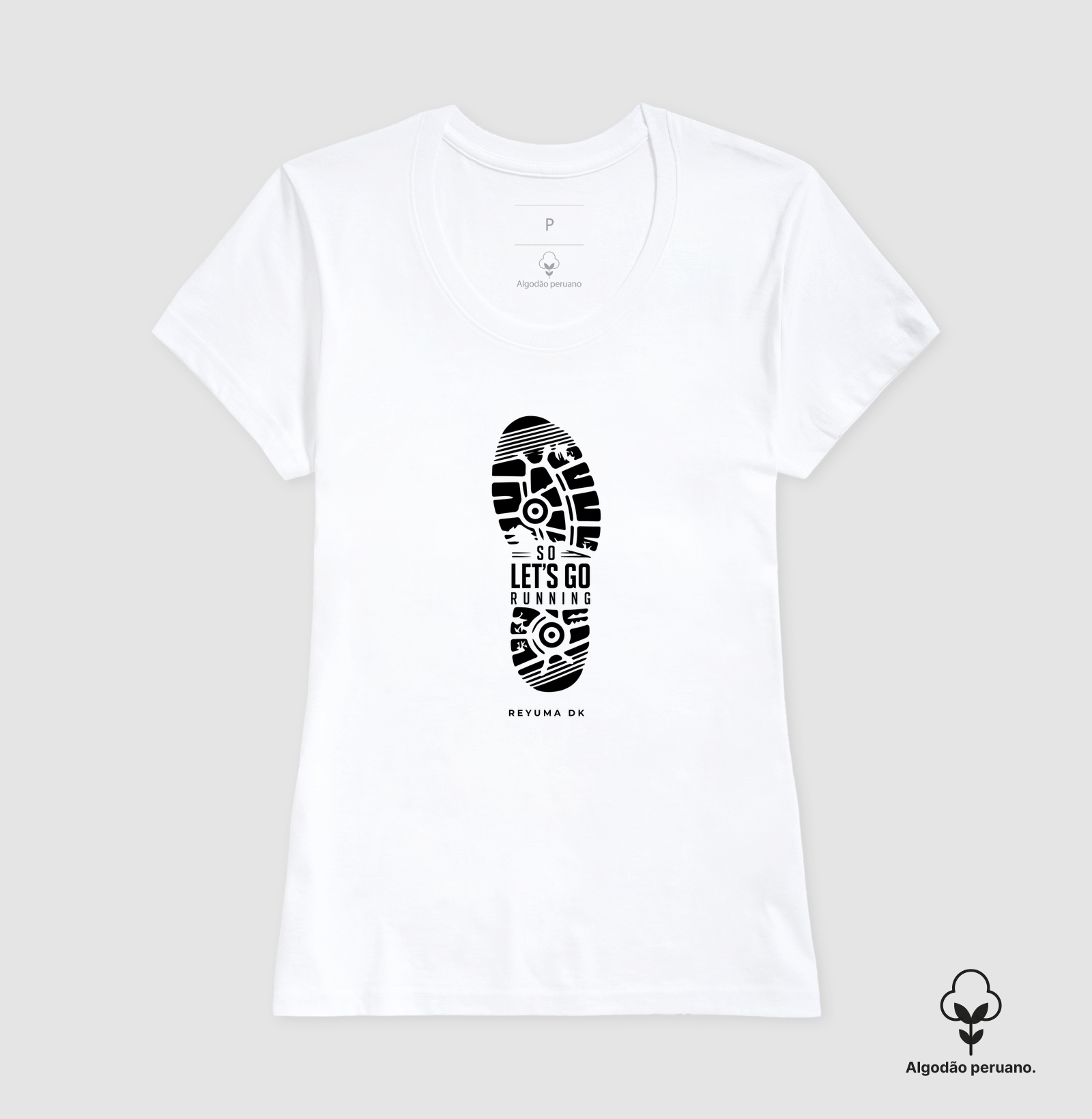 Camiseta Masculina, Feminina, Babylook e Unissex de Algodão Peruano Corrida "So Let’s Go Running" - Imagem 6