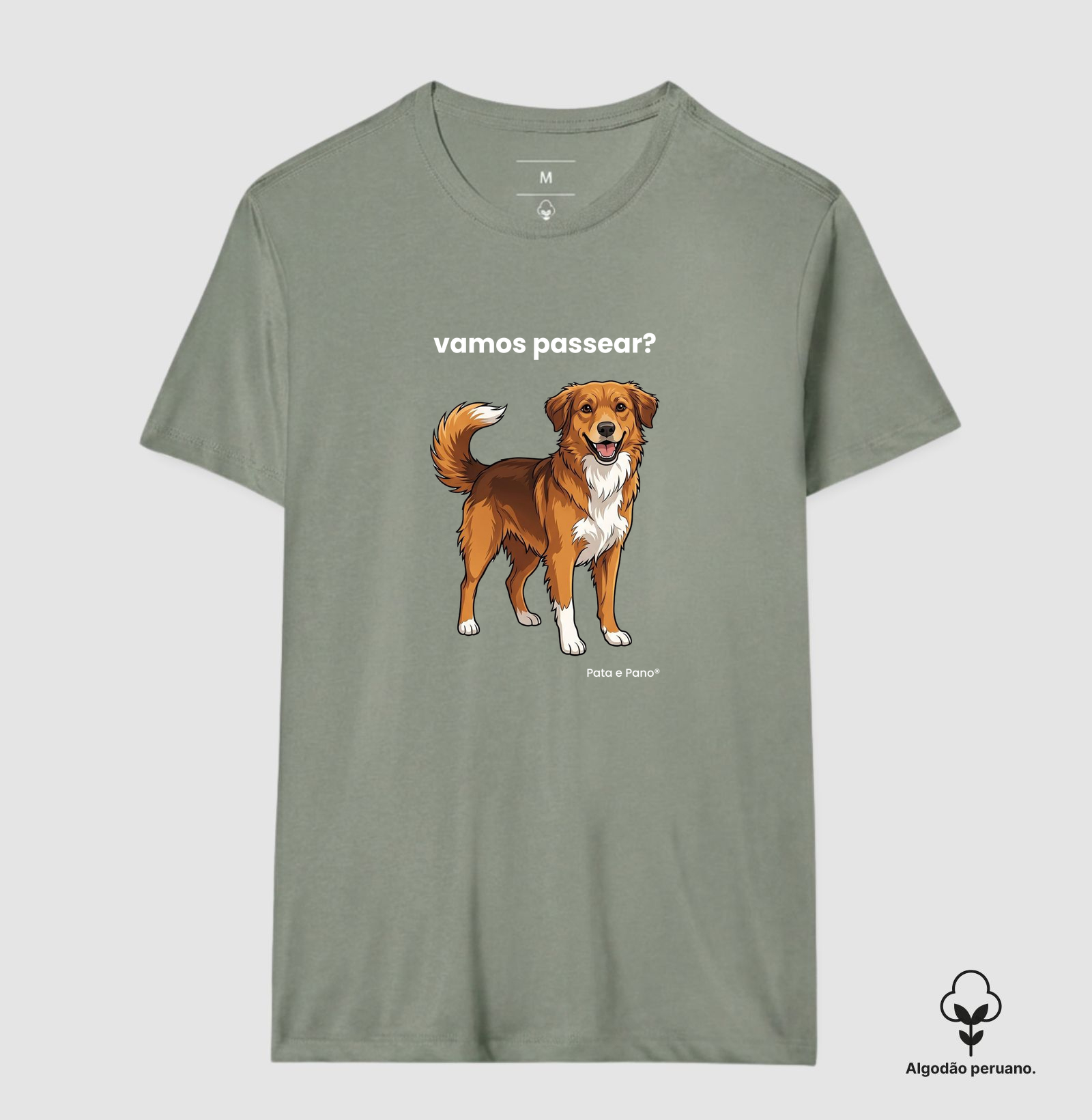 CAMISETA ALGODÃO PERUANO NOSSO MASCOTE PASSEAR - Imagem 9