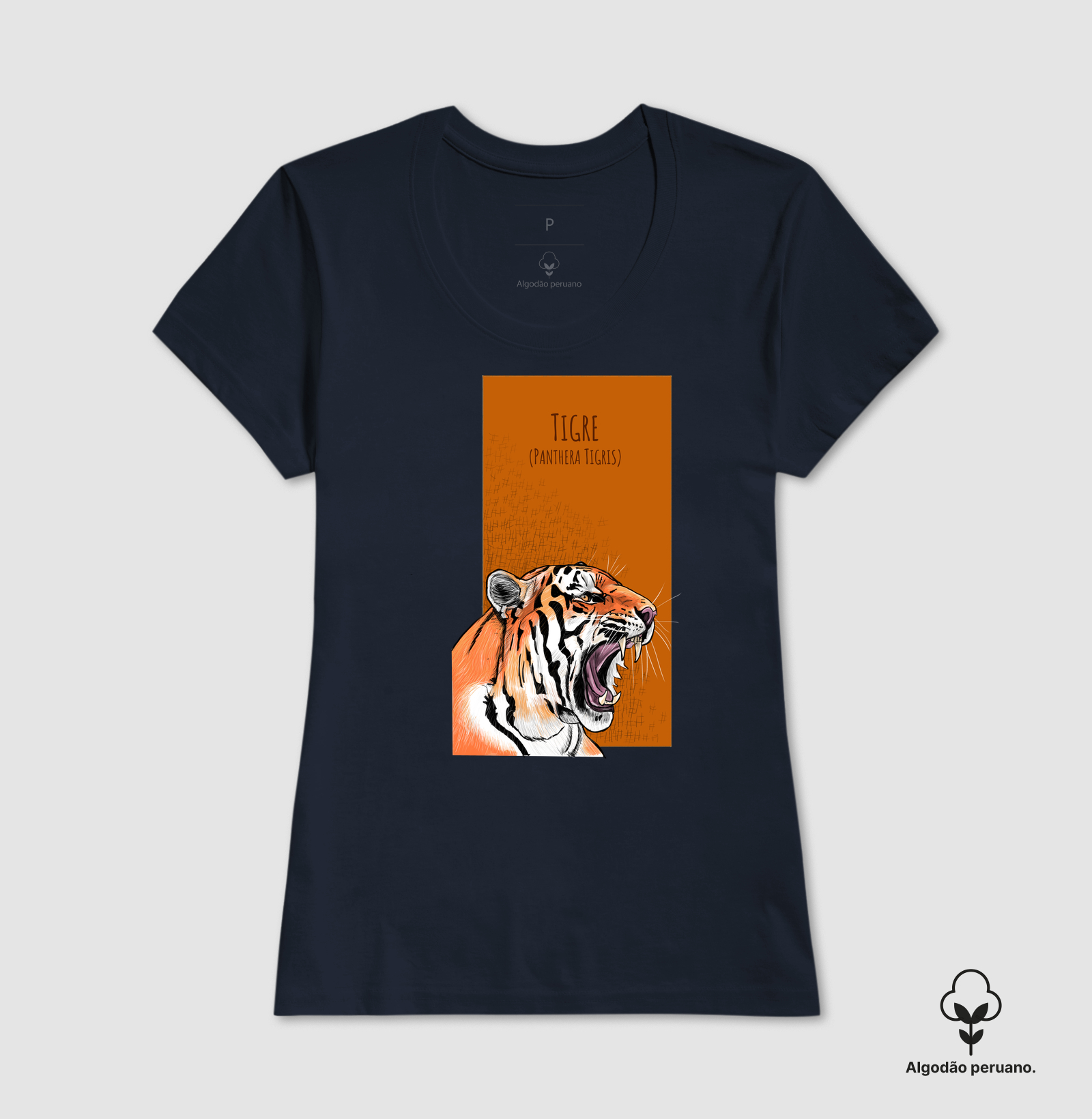 Camiseta Algodão Peruano Tigre - Imagem 3