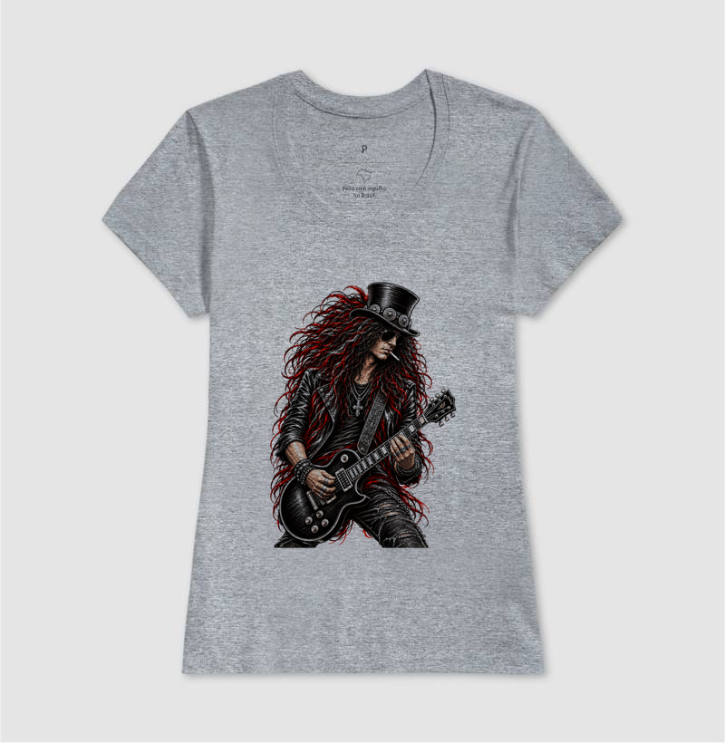 Camiseta Rock Guitarrista Vintage – Estampa Line Art Rebelde - Imagem 9