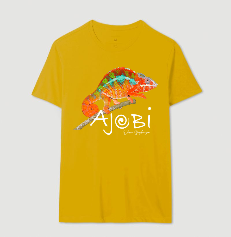 t-shirt 1/2 malha 100% algodão 30.1 penteada Ajobi Camaleão - Imagem 14