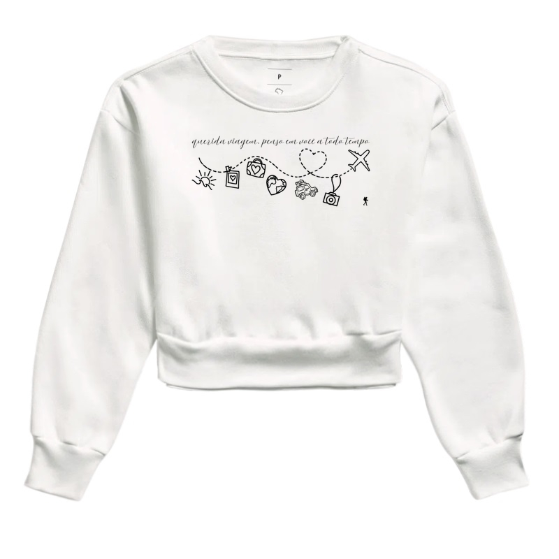 Camiseta Querida Viagem Penso em Voce a Todo Tempo | Caligrafia Minimalista Viagem | Colecao Viciados em Viagem - Imagem 3