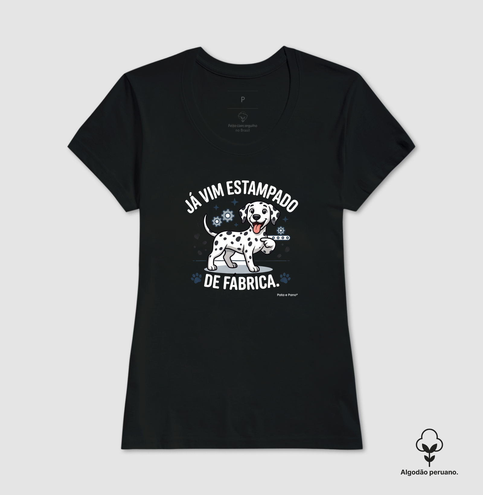 CAMISETA ALGODÃO PERUANO DALMATA ESTAMPADO - Imagem 6