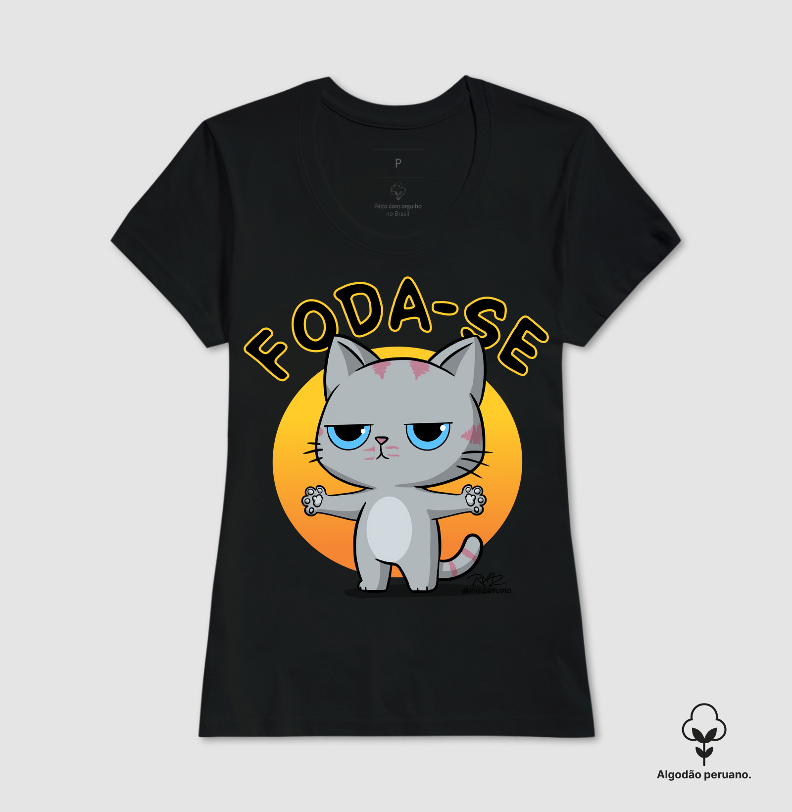 Camiseta Gato Sincero F... - Imagem 7