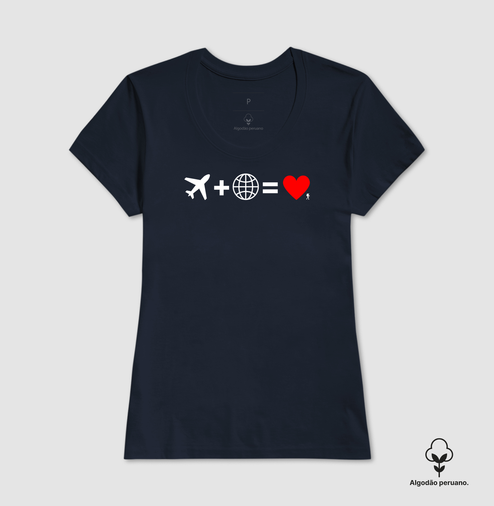 Camiseta Aviao Mais Mundo Igual Amor | Equacao Viagem Minimalista | Colecao Viciados em Viagem - Imagem 7