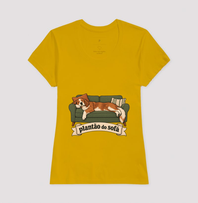 Camiseta Cachorro Sofá "plantão do sofá" | Pelo & Pano - Imagem 15