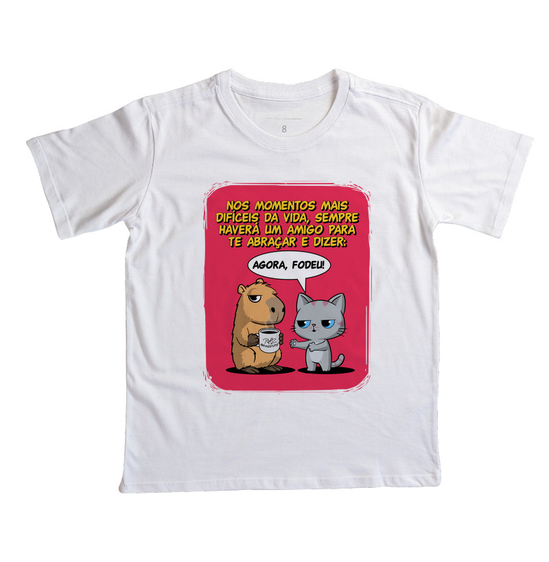 Camiseta Capivara e Gato Amigos - Imagem 2