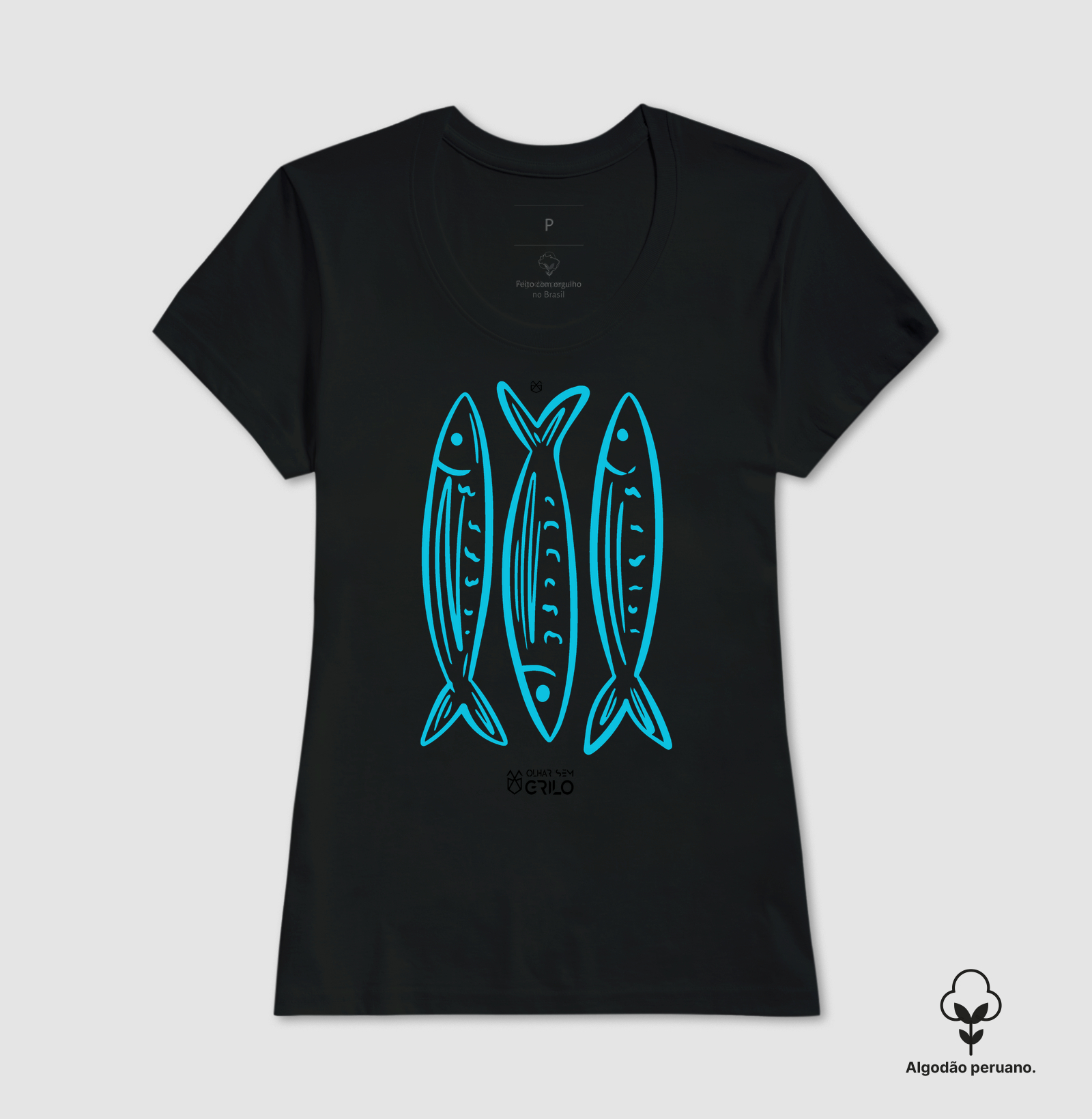 Camiseta Algodão Peruano - Peixe - Imagem 7