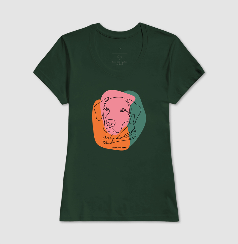 Cachorro de linhas e fundo rosa, verde e laranja - Imagem 14