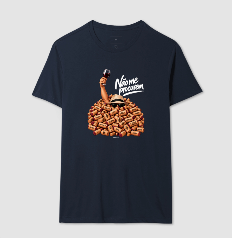 Camiseta “Não Me Procurem” – Wine Lifestyle - Versão Chapéu - Imagem 6