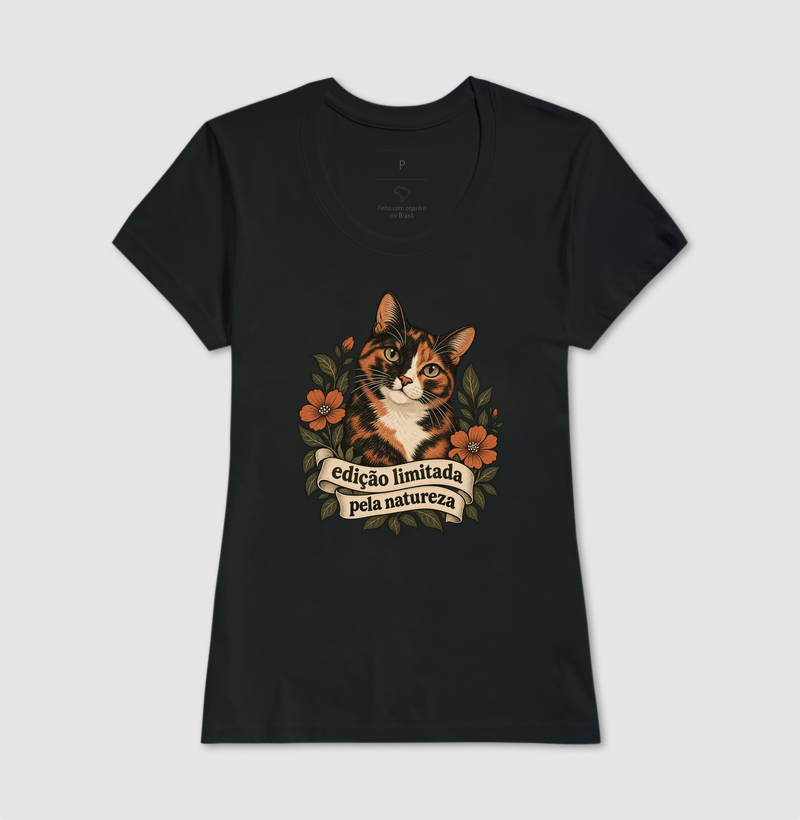 Camiseta Gata Tricolor "edição limitada pela natureza" | Pelo & Pano - Imagem 3