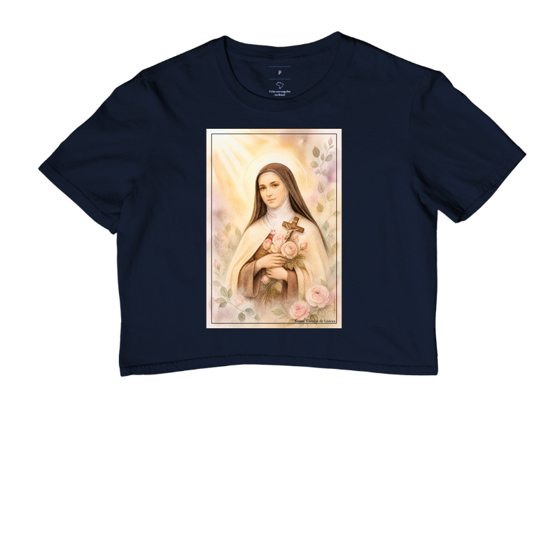 Santa Teresinha do Menino Jesus - Arte em Aquarela com Rosas - Imagem 4