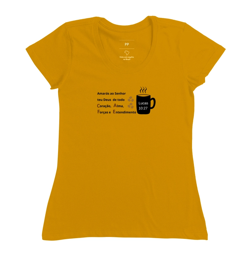 Camiseta CAFÉ - LUCAS 10:27 | EstamPalavra