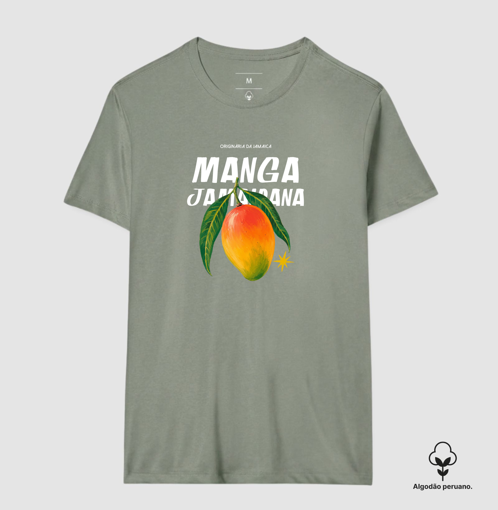 Camiseta Manga Jamaicana. Coleção Reggae.  Masculino e feminino. Algodão Peruano. - Imagem 5