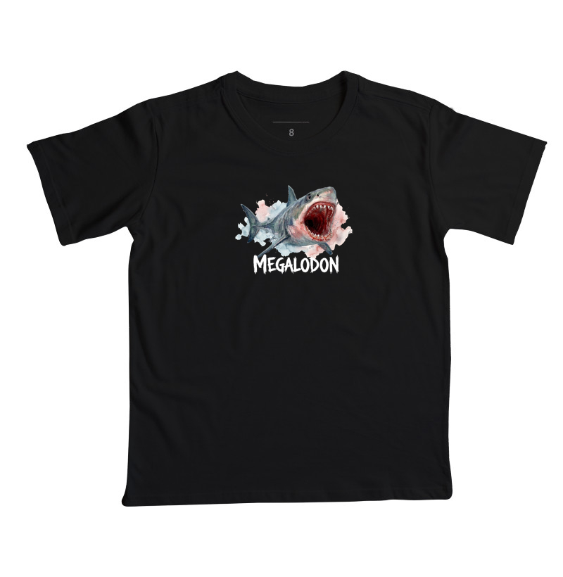  Camiseta Tubarão Megalodon Ataque Algodão Premium Dinoloco  - Imagem 2
